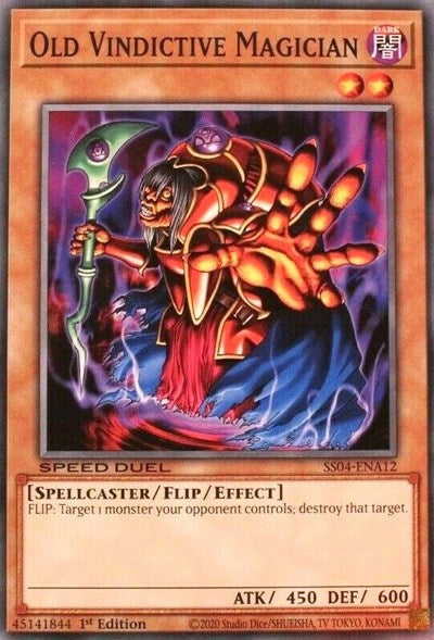 Old Vindictive Magician (SS04-ENA12) [Speed Duel Decks: Match of the Millennium]