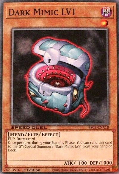 Dark Mimic LV1 (SS05-ENA18) [Speed Duel Decks: Twisted Nightmares]