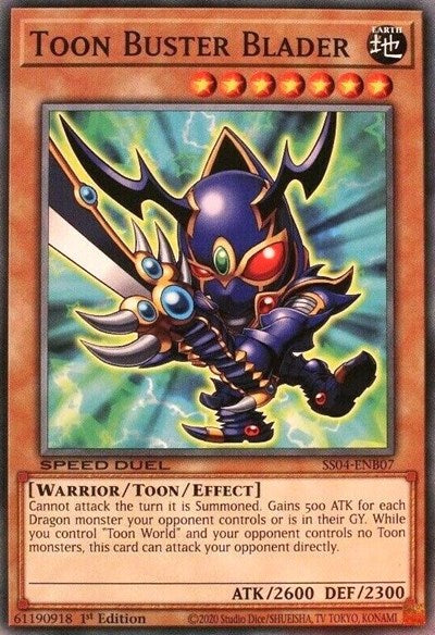 Toon Buster Blader (SS04-ENB07) [Speed Duel Decks: Match of the Millennium]