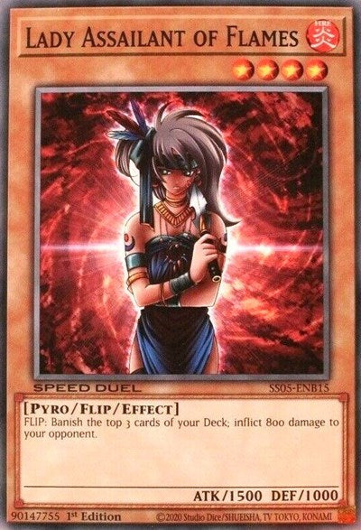 Lady Assailant of Flames (SS05-ENB15) [Speed Duel Decks: Twisted Nightmares]