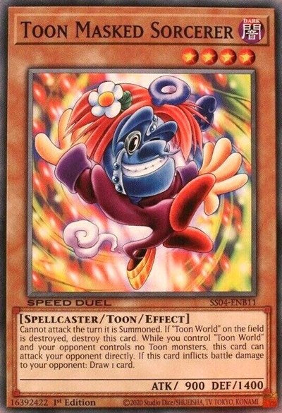Toon Masked Sorcerer (SS04-ENB11) [Speed Duel Decks: Match of the Millennium]