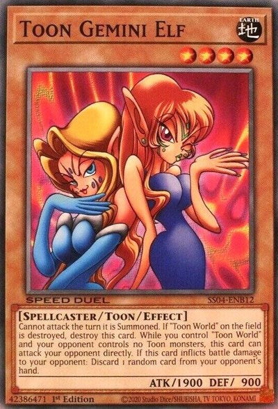 Toon Gemini Elf (SS04-ENB12) [Speed Duel Decks: Match of the Millennium]