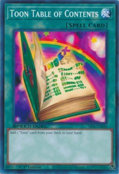 Toon Table of Contents (SS04-ENB20) [Speed Duel Decks: Match of the Millennium]
