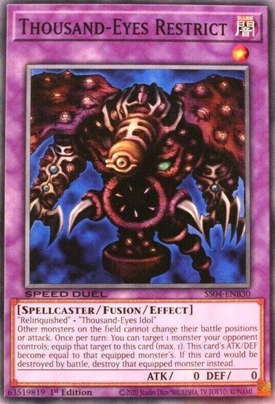Thousand-Eyes Restrict (SS04-ENB30) [Speed Duel Decks: Match of the Millennium]