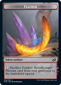 Feather // Human Soldier (004) Double-Sided Token (9 // 4) [Ikoria: Lair of Behemoths]