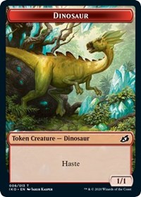 Dinosaur // Human Soldier (005) Double-Sided Token (8 // 5) [Ikoria: Lair of Behemoths]