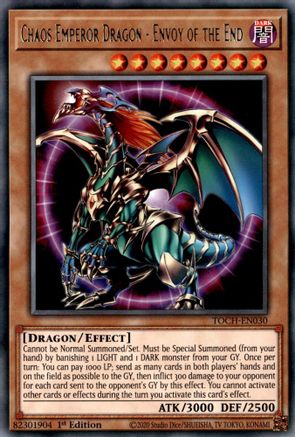 Chaos Emperor Dragon - Envoy of the End (TOCH-EN030) - Toon Chaos 1st Edition