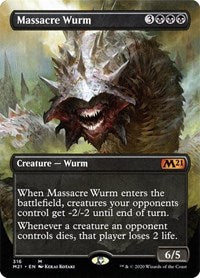 Massacre Wurm (Alternate Art) (316) [Core Set 2021]