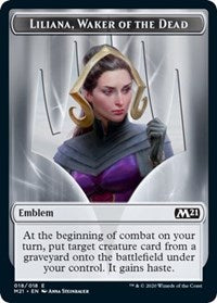 Emblem - Liliana, Waker of the Dead (18) [Core Set 2021]
