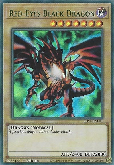 Red-Eyes Black Dragon (Green) (LDS1-EN001) [Legendary Duelists: Season 1]