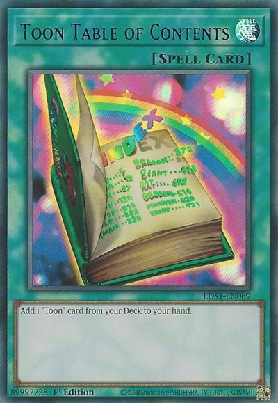 Toon Table of Contents (Blue) (LDS1-EN069) [Legendary Duelists: Season 1]