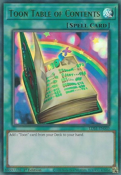 Toon Table of Contents (Green) (LDS1-EN069) [Legendary Duelists: Season 1]