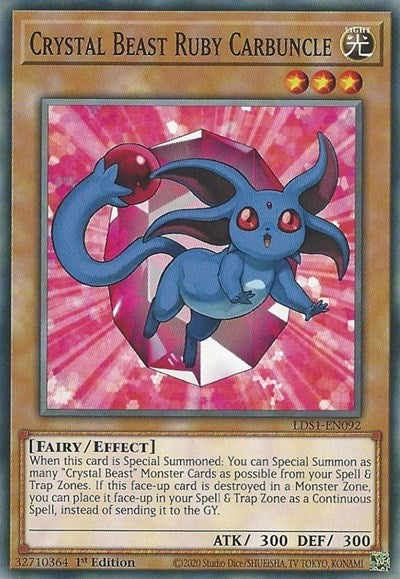Crystal Beast Ruby Carbuncle (LDS1-EN092) [Legendary Duelists: Season 1]