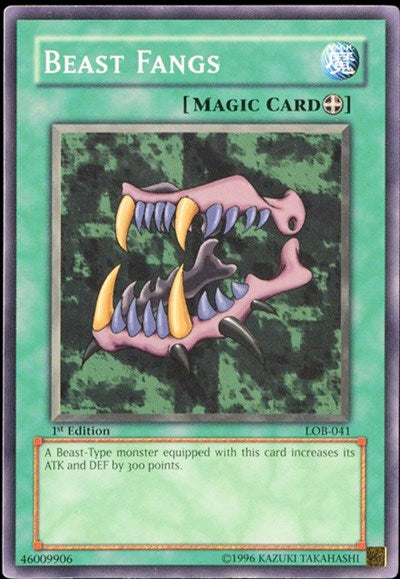 Beast Fangs (LOB-041) [The Legend of Blue Eyes White Dragon]