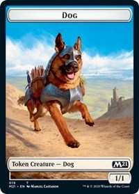 Dog // Saproling Double-Sided Token (19 // 12) [Core Set 2021]
