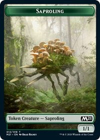 Saproling // Zombie Double-sided Token (12) [Core Set 2021]