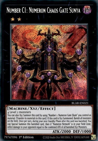 Number C1: Numeron Chaos Gate Sunya (BLAR-EN021) [Battles of Legend: Armageddon]