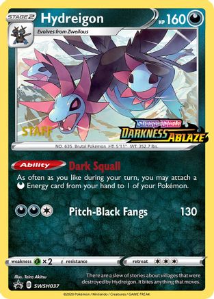 Hydreigon SWSH037  - Holofoil SWSH Sword & Shield Promo Cards - Promo