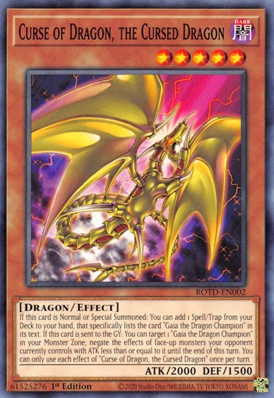 Curse of Dragon, the Cursed Dragon (ROTD-EN002) [Rise of the Duelist]