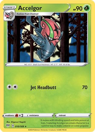 Accelgor 010/189  SWSH03 Darkness Ablaze - Rare