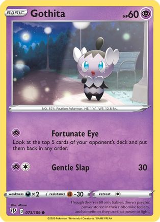 Gothita 073/189  - Reverse Holofoil SWSH03 Darkness Ablaze - Common