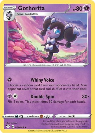 Gothorita 074/189  SWSH03 Darkness Ablaze - Uncommon