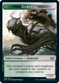 Elemental // Shapeshifter Double-Sided Token (20 // 2) [Double Masters]