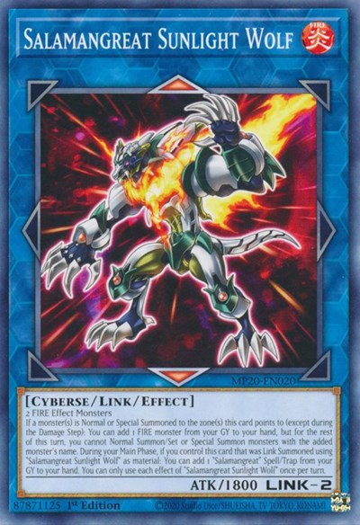 Salamangreat Sunlight Wolf (MP20-EN020) [2020 Tin of Lost Memories]