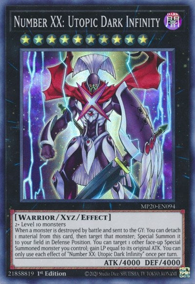 Number XX: Utopic Dark Infinity (MP20-EN094) [2020 Tin of Lost Memories]