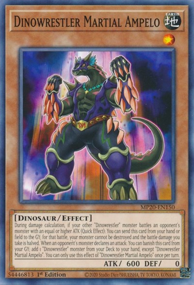 Dinowrestler Martial Ampelo (MP20-EN150) [2020 Tin of Lost Memories]