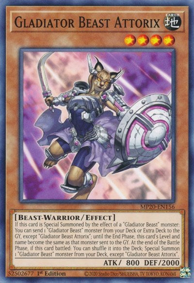 Gladiator Beast Attorix (MP20-EN156) [2020 Tin of Lost Memories]