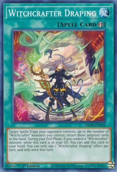 Witchcrafter Draping (MP20-EN228) [2020 Tin of Lost Memories]