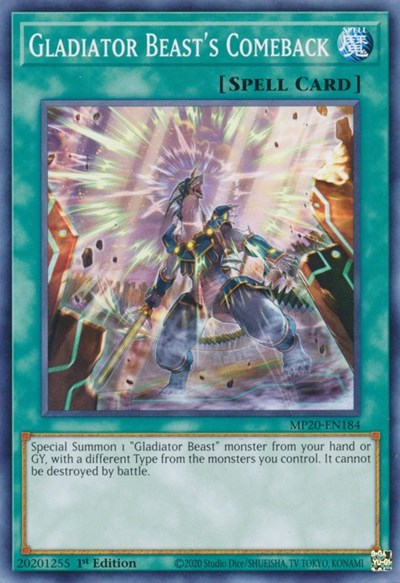 Gladiator Beast's Comeback (MP20-EN184) [2020 Tin of Lost Memories]