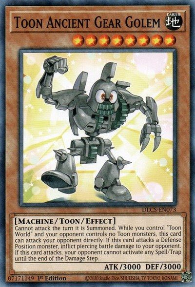 Toon Ancient Gear Golem (DLCS-EN073) [Dragons of Legend: The Complete Series]