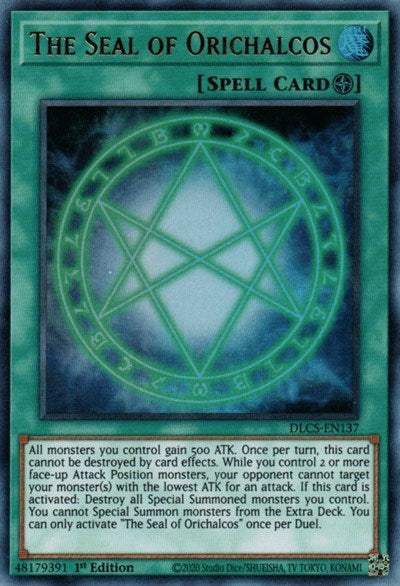 The Seal of Orichalcos (DLCS-EN137) [Dragons of Legend: The Complete Series]