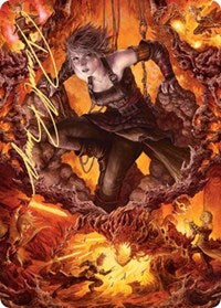 Nahiri, Heir of the Ancients Art Card (4/81) (Gold-Stamped Signature) (4) [Art Series: Zendikar Rising]