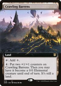 Crawling Barrens (Extended Art) (378) [Zendikar Rising]