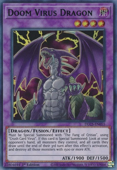 Doom Virus Dragon (Blue) (DLCS-EN055) [Dragons of Legend: The Complete Series]