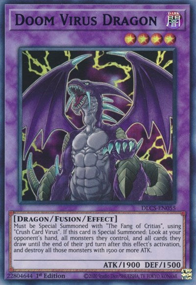 Doom Virus Dragon (Purple) (DLCS-EN055) [Dragons of Legend: The Complete Series]