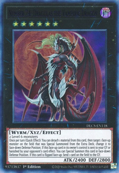 Number 24: Dragulas the Vampiric Dragon (Purple) (DLCS-EN118) [Dragons of Legend: The Complete Series]