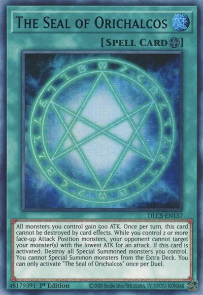 The Seal of Orichalcos (Purple) (DLCS-EN137) [Dragons of Legend: The Complete Series]