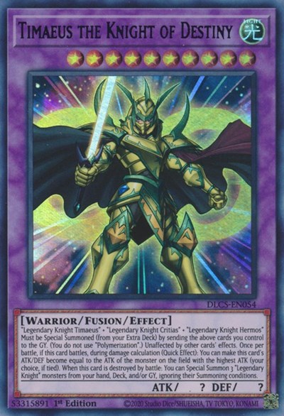 Timaeus the Knight of Destiny (Green) (DLCS-EN054) [Dragons of Legend: The Complete Series]