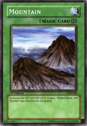 Mountain (LOB-048) - The Legend of Blue Eyes White Dragon 1st Edition