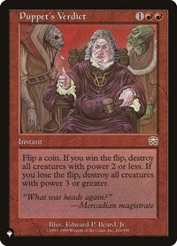 Puppet's Verdict (208/350) [The List Reprints]