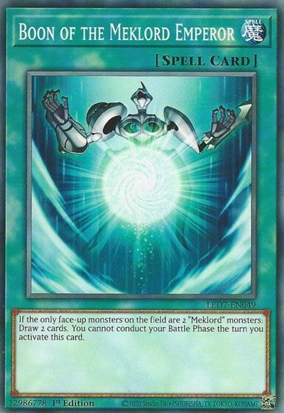 Boon of the Meklord Emperor (LED7-EN049) [Legendary Duelists: Rage of Ra]