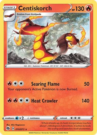 Centiskorch 010/73  - Holofoil Champions Path - Holo Rare