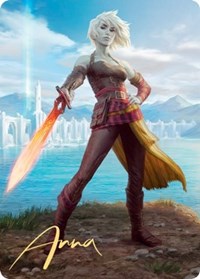 Nahiri, Heir of the Ancients Art Card (3/81) (Gold-Stamped Signature) (3) [Art Series: Zendikar Rising]