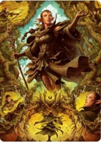 Nissa of Shadowed Boughs Art Card (6/81) (6) [Art Series: Zendikar Rising]