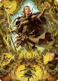 Nissa of Shadowed Boughs Art Card (6/81) (Gold-Stamped Signature) (6) [Art Series: Zendikar Rising]