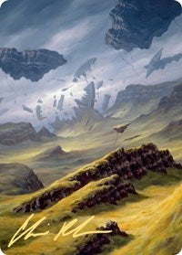 Plains Art Card (9/81) (Gold-Stamped Signature) (9) [Art Series: Zendikar Rising]
